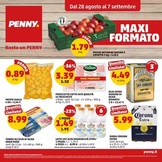 Volantino PENNY a Sommacampagna | Maxi formato | 2025-08-28T00:00:00.000Z - 2025-09-07T00:00:00.000Z