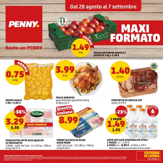 Volantino PENNY a Cisterna di Latina | Maxi formato | 2025-08-28T00:00:00.000Z - 2025-09-07T00:00:00.000Z