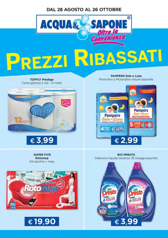 Volantino Acqua & Sapone | Prezzi ribassati | 2025-08-28T00:00:00.000Z - 2025-10-26T00:00:00.000Z