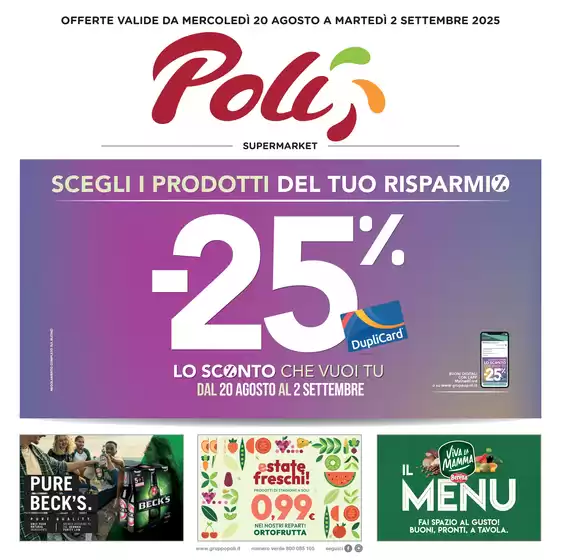 SCEGLI I PRODOTTI DEL TUO RISPARMIO -25%