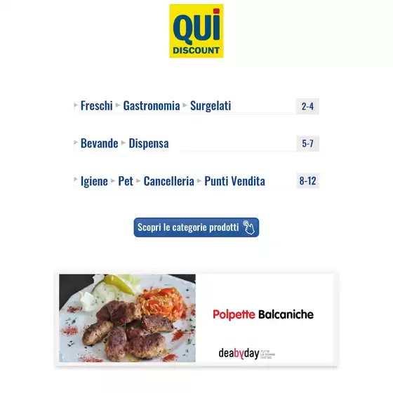 Volantino Qui Discount | La Spesa Conveniente | 2025-08-19T00:00:00.000Z - 2025-09-07T00:00:00.000Z
