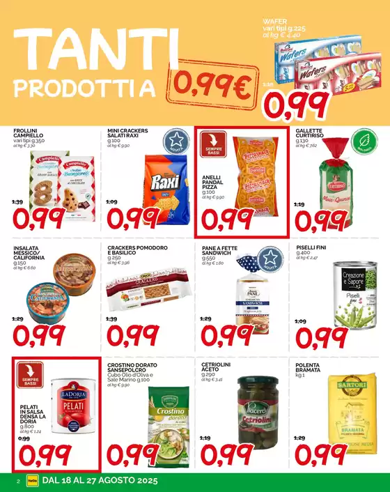 Tanti prodotti a 0,99 euro 
