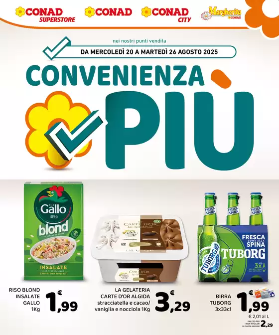 Volantino Margherita Conad a Benevento | Convenienza Più | 2025-08-20T00:00:00.000Z - 2025-08-26T00:00:00.000Z