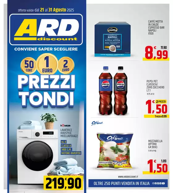 Volantino ARD Discount a Eboli | Prezzi tondi | 2025-08-21T00:00:00.000Z - 2025-08-31T00:00:00.000Z