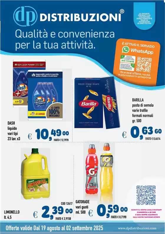 Offerte valide dal 19 agosto al 2 settembre 2025