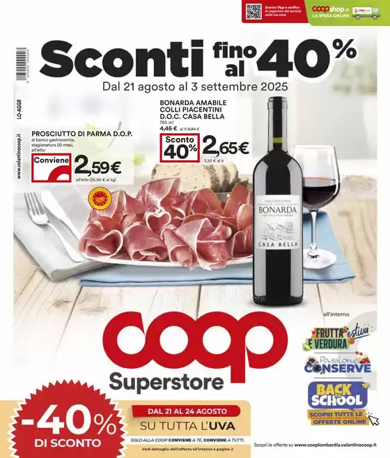 Sconti fino al 40%