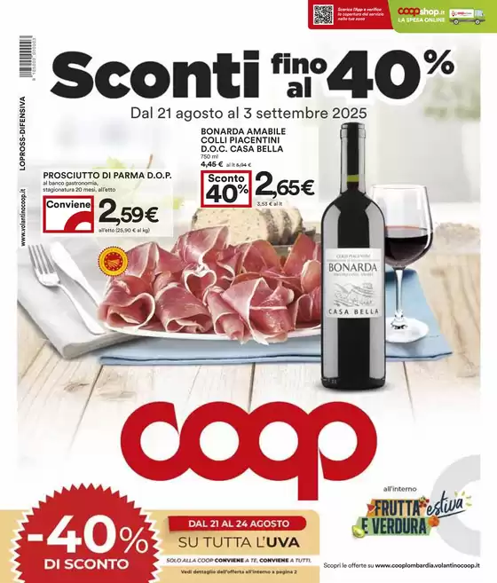 Sconti fino al 40%