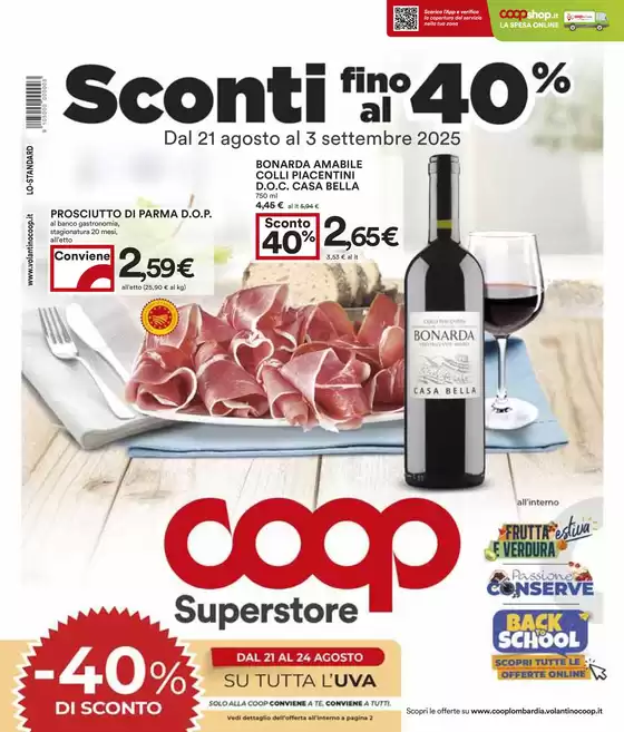 Sconti fino al 40%