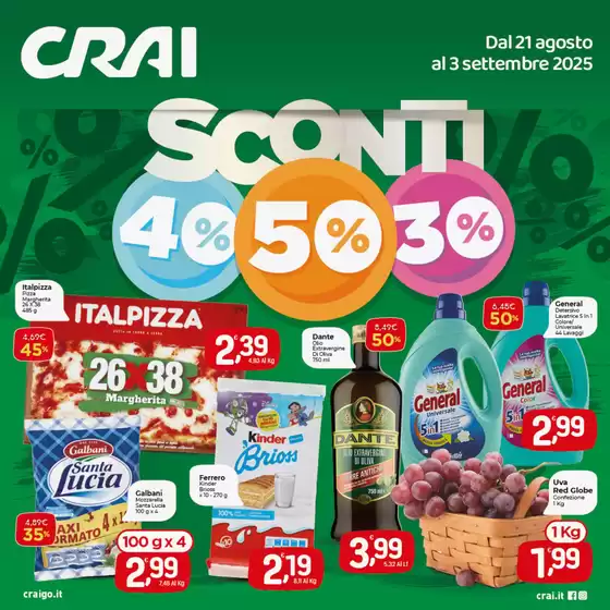 Dal 21 agosto al 3 settembre 2025
