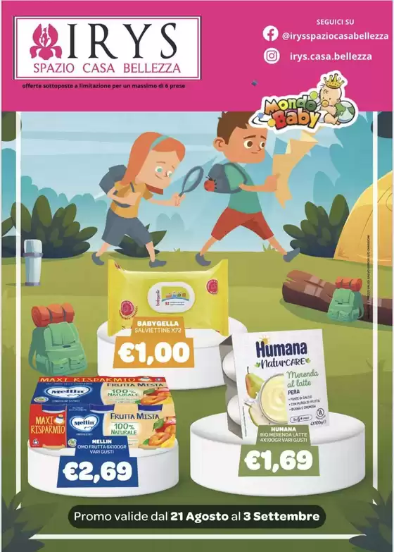 Promo valide dal 21 agosto al 3 settembre 