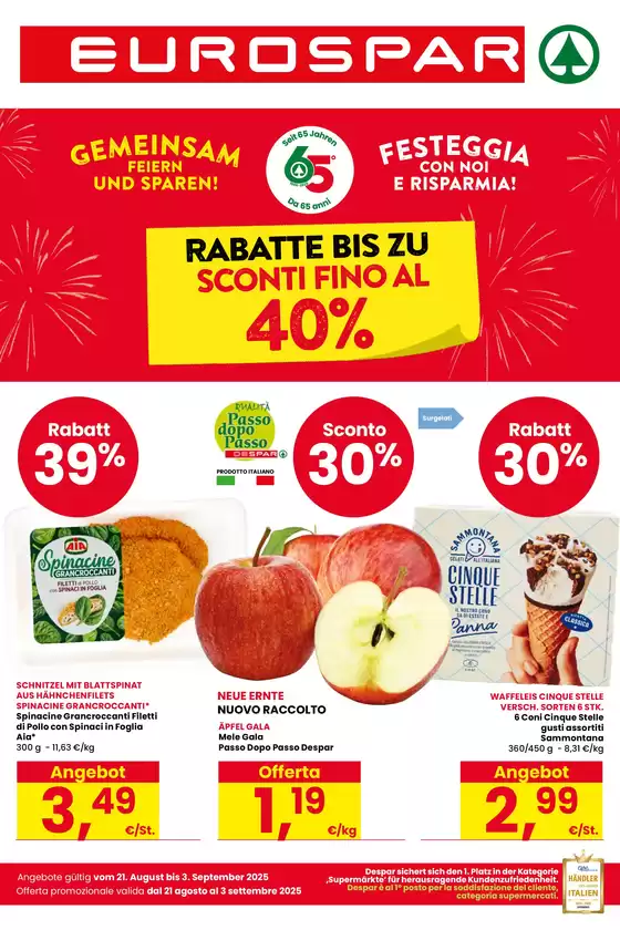 Sconti fino al 40%