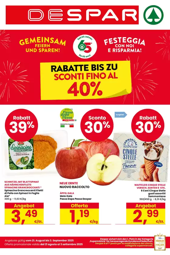 Sconti fino al 40%