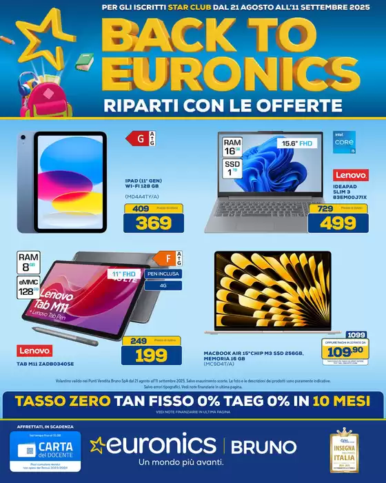 Volantino Euronics a Corato | Back to Euronics - Si riparte con le offerte | 2025-08-21T00:00:00.000Z - 2025-09-11T00:00:00.000Z