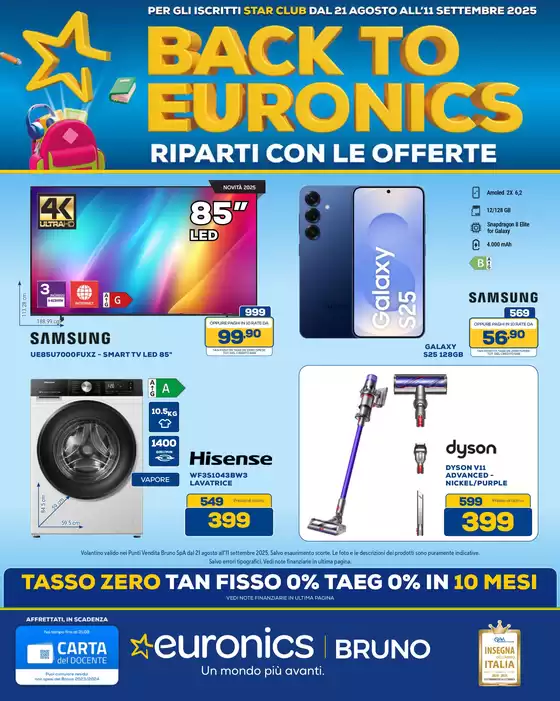 Back to Euronics - Si riparte con le offerte