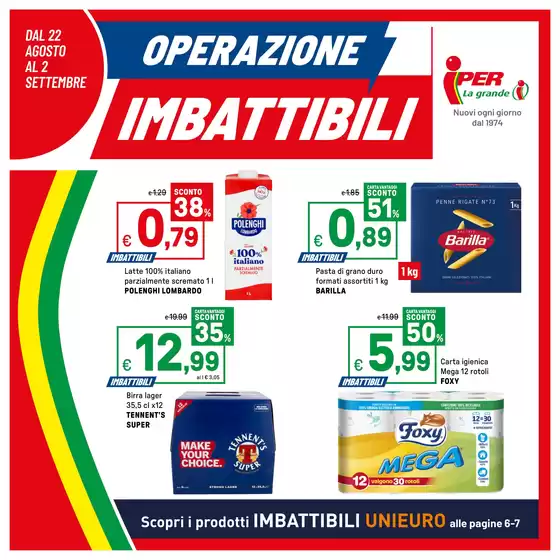 Volantino Iper La grande i a Prato | Operazione imbattibili | 2025-08-22T00:00:00.000Z - 2025-09-02T00:00:00.000Z
