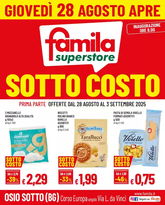 Volantino Famila Superstore a Ascoli Piceno | Sotto Costo | 2025-08-28T00:00:00.000Z - 2025-09-03T00:00:00.000Z