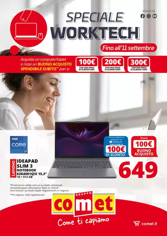 Volantino Comet | Speciale Work Tech | 2025-08-22T00:00:00.000Z - 2025-09-11T00:00:00.000Z