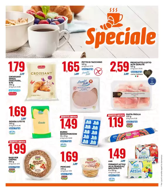SPECIALE COLAZIONE E SARDELIZIE