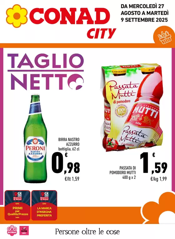 Volantino Conad City a Montegiorgio | TAGLIO NETTO | 2025-08-27T00:00:00.000Z - 2025-09-09T00:00:00.000Z