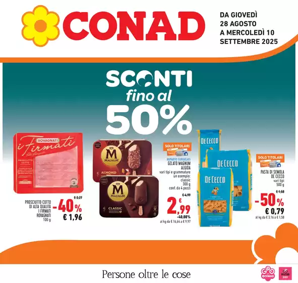 Volantino Conad City | SCONTI FINO AL 50%  | 2025-08-28T00:00:00.000Z - 2025-09-10T00:00:00.000Z