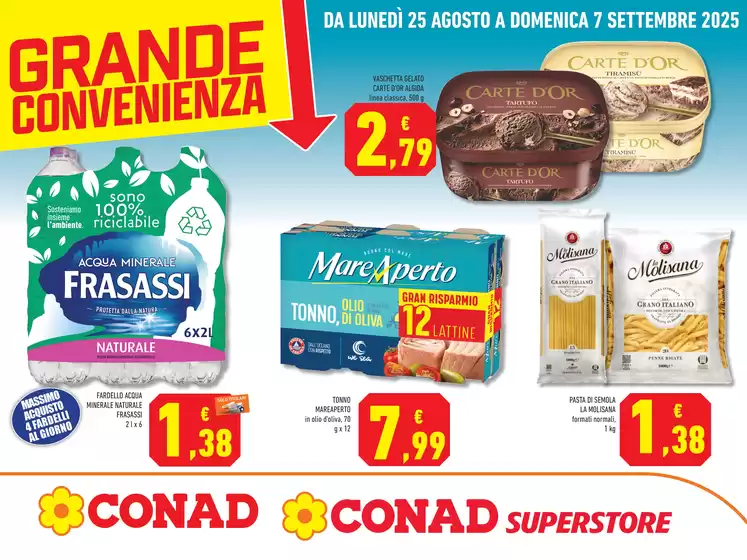 Volantino Conad a Conversano | Grande Convenienza | 2025-08-25T00:00:00.000Z - 2025-09-07T00:00:00.000Z