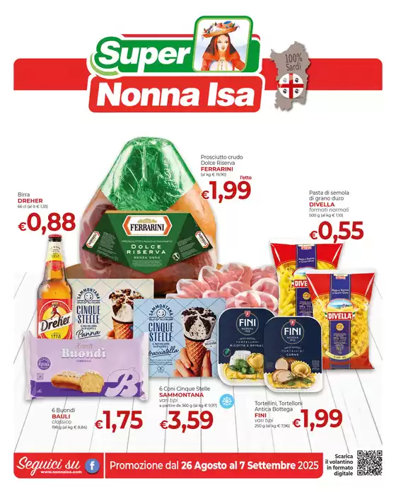 Promozione dal 26 agosto al 7 settembre