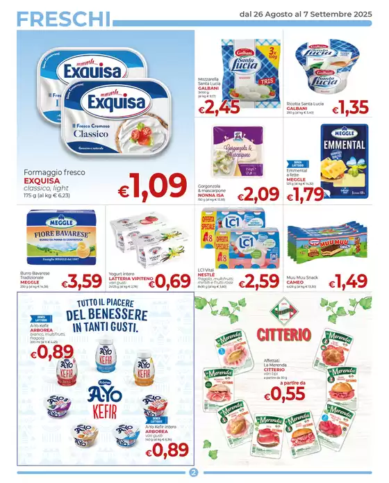 Promozione dal 26 agosto al 7 settembre