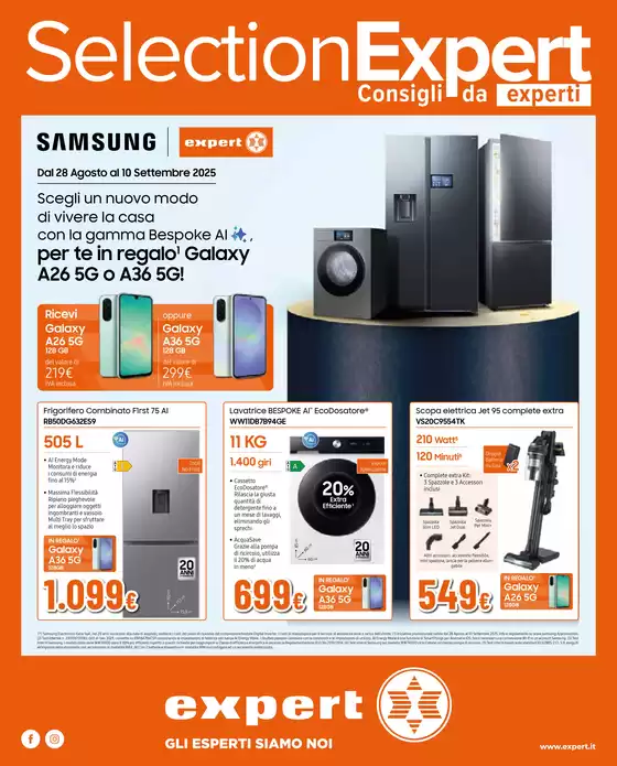 Volantino Expert a Vigonovo | Speciale Selection Expert SAMSUNG | 2025-08-28T00:00:00.000Z - 2025-09-10T00:00:00.000Z