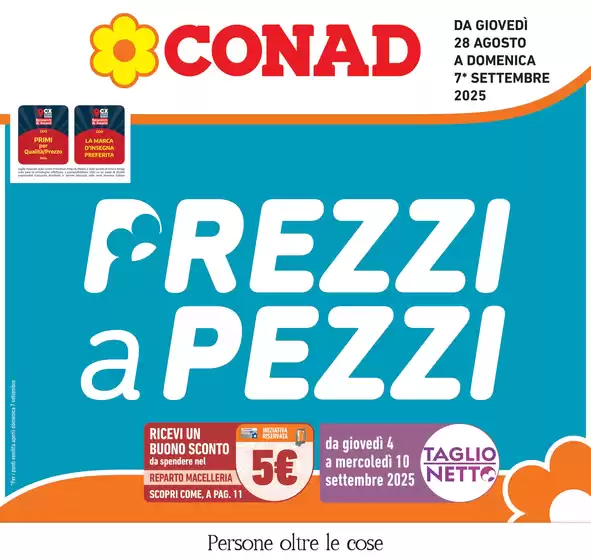 Volantino Conad a Ravenna | Prezzi a pezzi | 2025-08-28T00:00:00.000Z - 2025-09-07T00:00:00.000Z