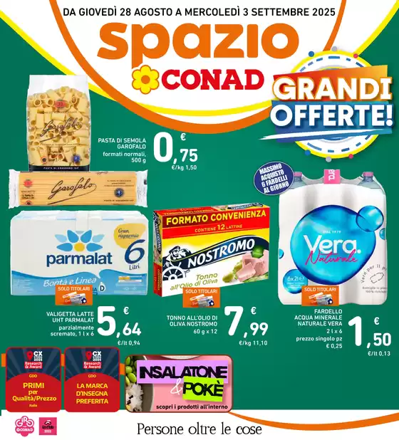 Volantino Spazio Conad a Montenero di Bisaccia | GRANDI OFFERTE! | 2025-08-28T00:00:00.000Z - 2025-09-03T00:00:00.000Z