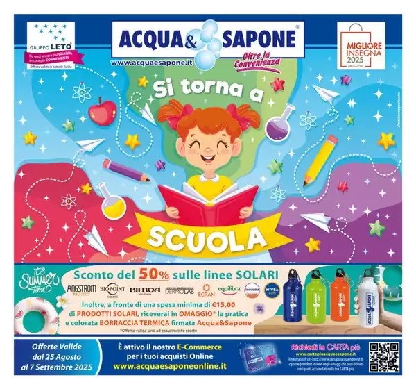 Volantino Acqua & Sapone a Paratico | Si torna a scuola | 2025-08-26T00:00:00.000Z - 2025-09-07T00:00:00.000Z