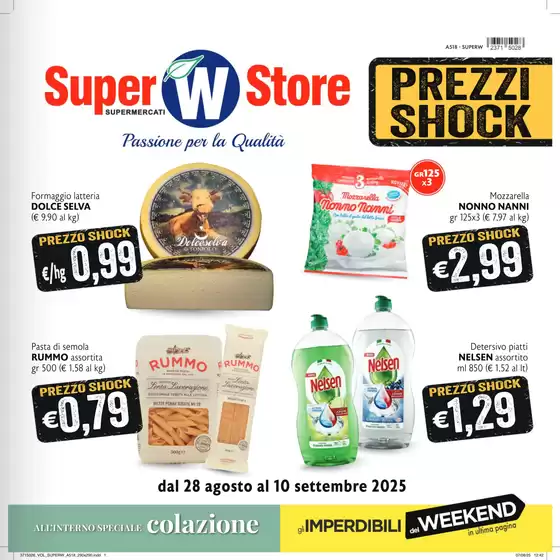 Volantino Super W | Prezzi shock | 2025-08-28T00:00:00.000Z - 2025-09-10T00:00:00.000Z