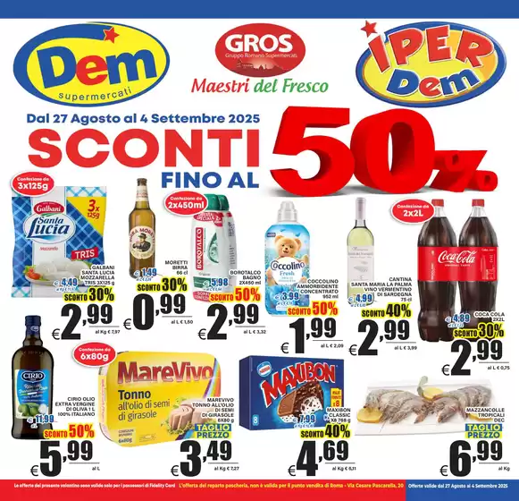 Sconti fino al 50%