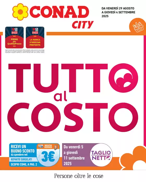 Volantino Conad City | TUTTO AL COSTO | 2025-08-29T00:00:00.000Z - 2025-09-04T00:00:00.000Z