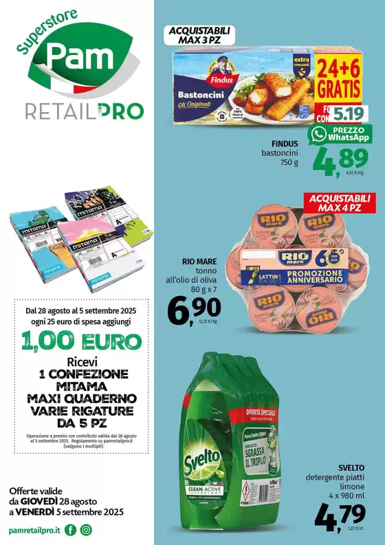 Offerte valide da GIOVEDI 28 agosto a VENERDÌ 5 settembre 2025