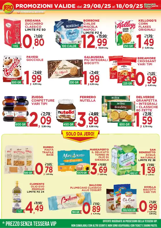 Promozioni valide 29/8 al 18/9/2025
