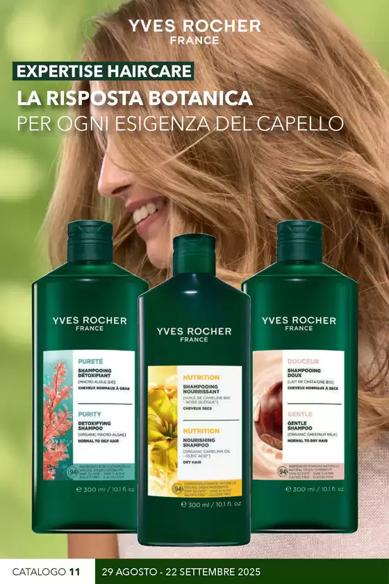 Volantino Yves Rocher a Monte Sant'Angelo | LA RISPOSTA BOTANICA PER OGNI ESIGENZA DEL CAPELLO | 2025-08-29T00:00:00.000Z - 2025-09-22T00:00:00.000Z
