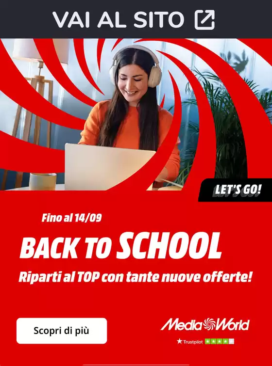 Volantino MediaWorld a Rapallo | Back to School da MediaWorld! | 2025-09-01T00:00:00.000Z - 2025-09-14T00:00:00.000Z