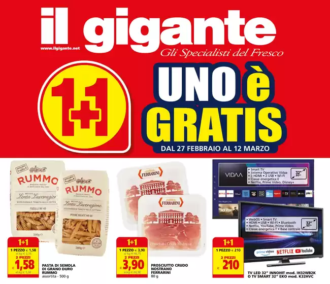 Volantino Il Gigante a Carpino | 1+1 Uno è Gratis | 2025-09-04T00:00:00.000Z - 2025-09-17T00:00:00.000Z