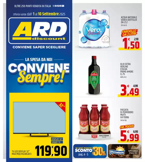 Volantino ARD Discount | Conviene sempre! | 2025-09-01T00:00:00.000Z - 2025-09-10T00:00:00.000Z