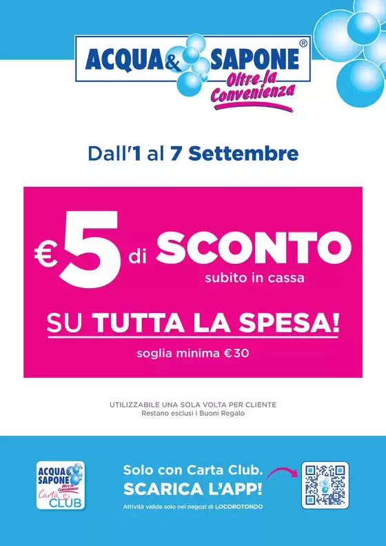 Volantino Acqua & Sapone | Dall' 1 al 7 settembre | 2025-09-01T00:00:00.000Z - 2025-09-07T00:00:00.000Z