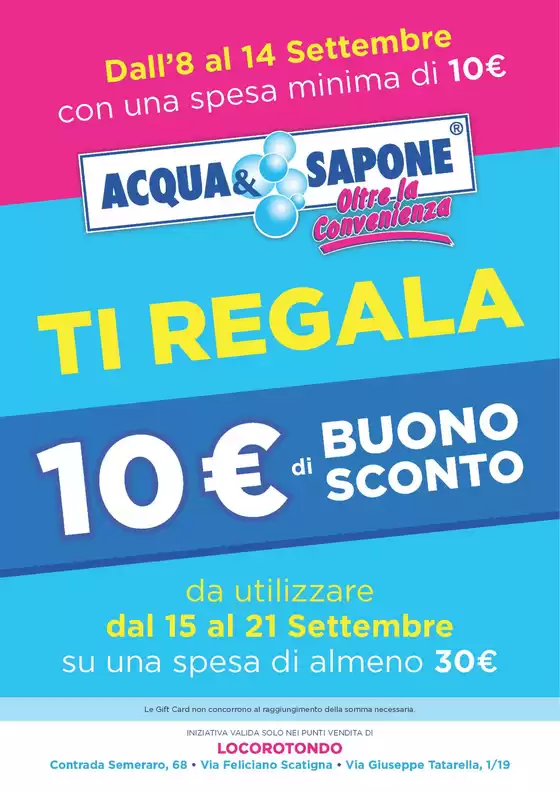 Volantino Acqua & Sapone | 10 euro di Buono sconto | 2025-09-01T00:00:00.000Z - 2025-09-14T00:00:00.000Z
