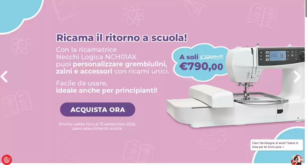 Ricama il ritorno a scuola!