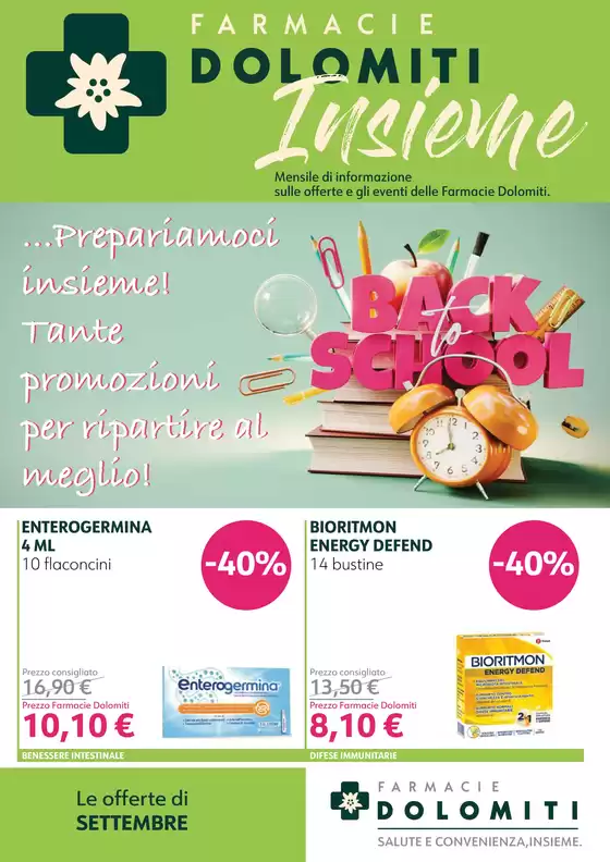 Volantino Farmacie Dolomiti a Latina | Le offerte di settembre | 2025-09-01T00:00:00.000Z - 2025-09-30T00:00:00.000Z