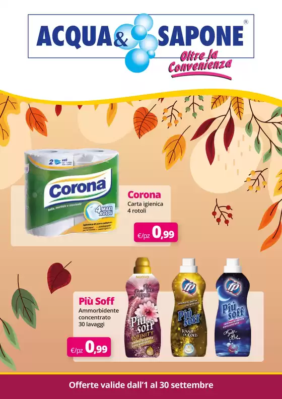 Volantino Acqua & Sapone | Offerte valide dall’1 al 30 settembre | 2025-09-01T00:00:00.000Z - 2025-10-30T00:00:00.000Z