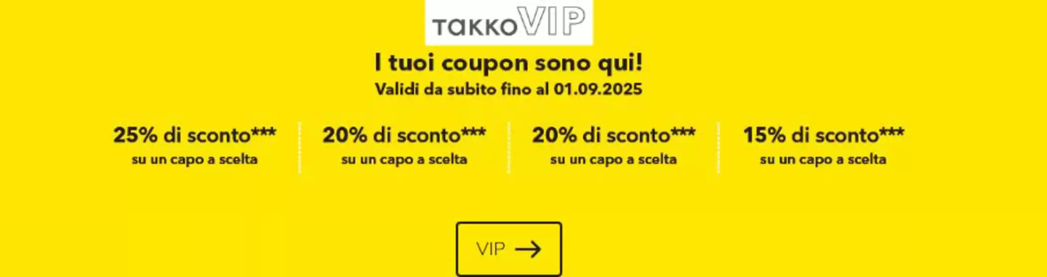 I tuoi coupon sono qui!