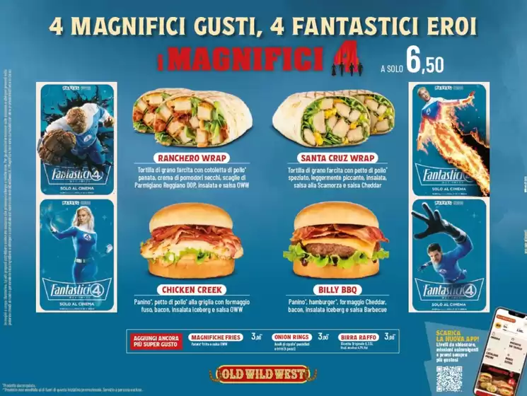 Volantino Old Wild West a Torino | I magnifici 4 | 2025-09-02T00:00:00.000Z - 2025-09-30T00:00:00.000Z