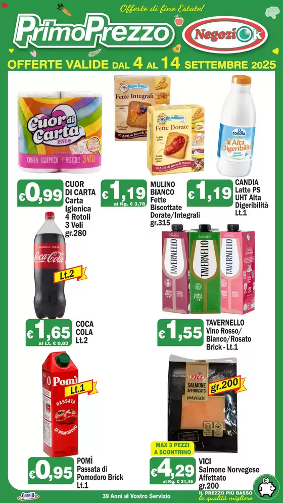 Volantino PrimoPrezzo a Chiari | Le nostre migliori offerte per te | 2025-09-04T00:00:00.000Z - 2025-09-14T00:00:00.000Z