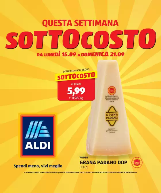 Volantino Aldi a Ghedi | Sottocosto | 2025-09-15T00:00:00.000Z - 2025-09-21T00:00:00.000Z