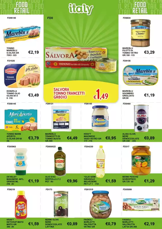 Offerte dal 01/09 al 20/09
